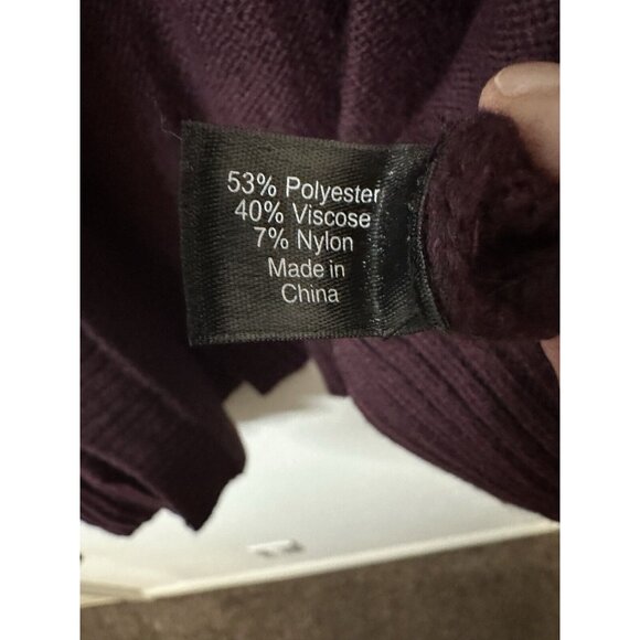 Lane Bryant Purple Knit Open Front Cardigan Sweater Size 10/12 Long - Picture 5 of 8